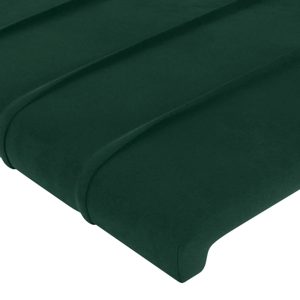 Testiera ad Orecchio Verde Scuro 147x23x78/88 cm in Velluto