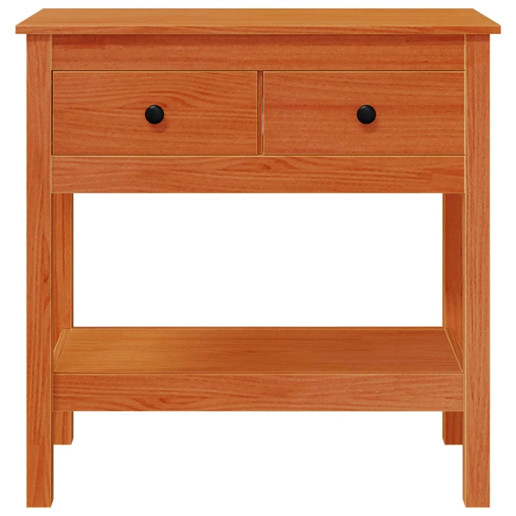 Tavolo consolle con cassetto Marrone cerato 75 x 35 x 75 cm 869934