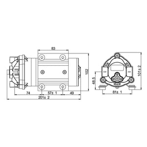 Pompa booster 100 GPD (350l/giorno) 35W Pompa di spinta per sistemi a osmosi inversa