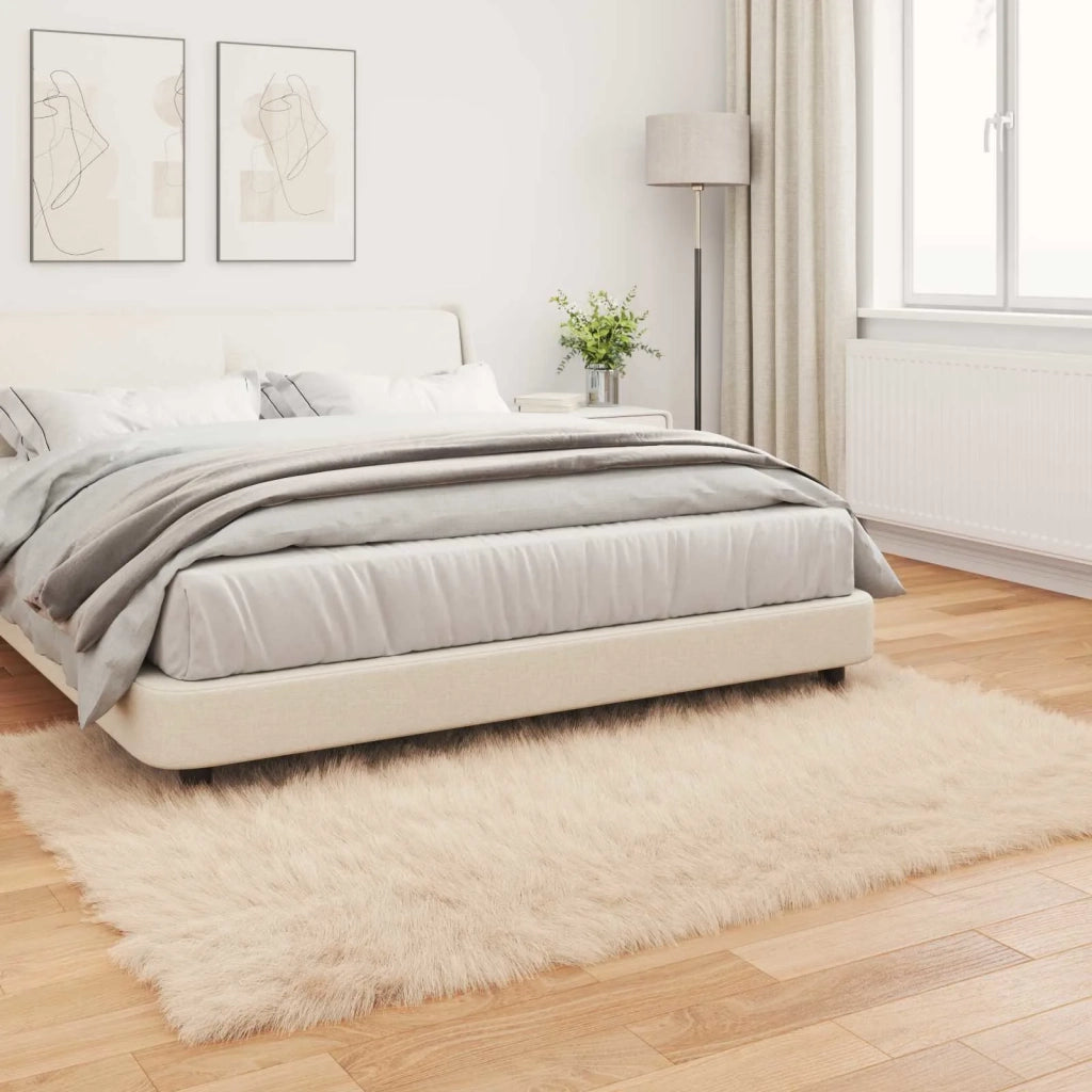 Tappeto in finta TAFALLA Beige 120 x 170 cm Poliestere 42021482