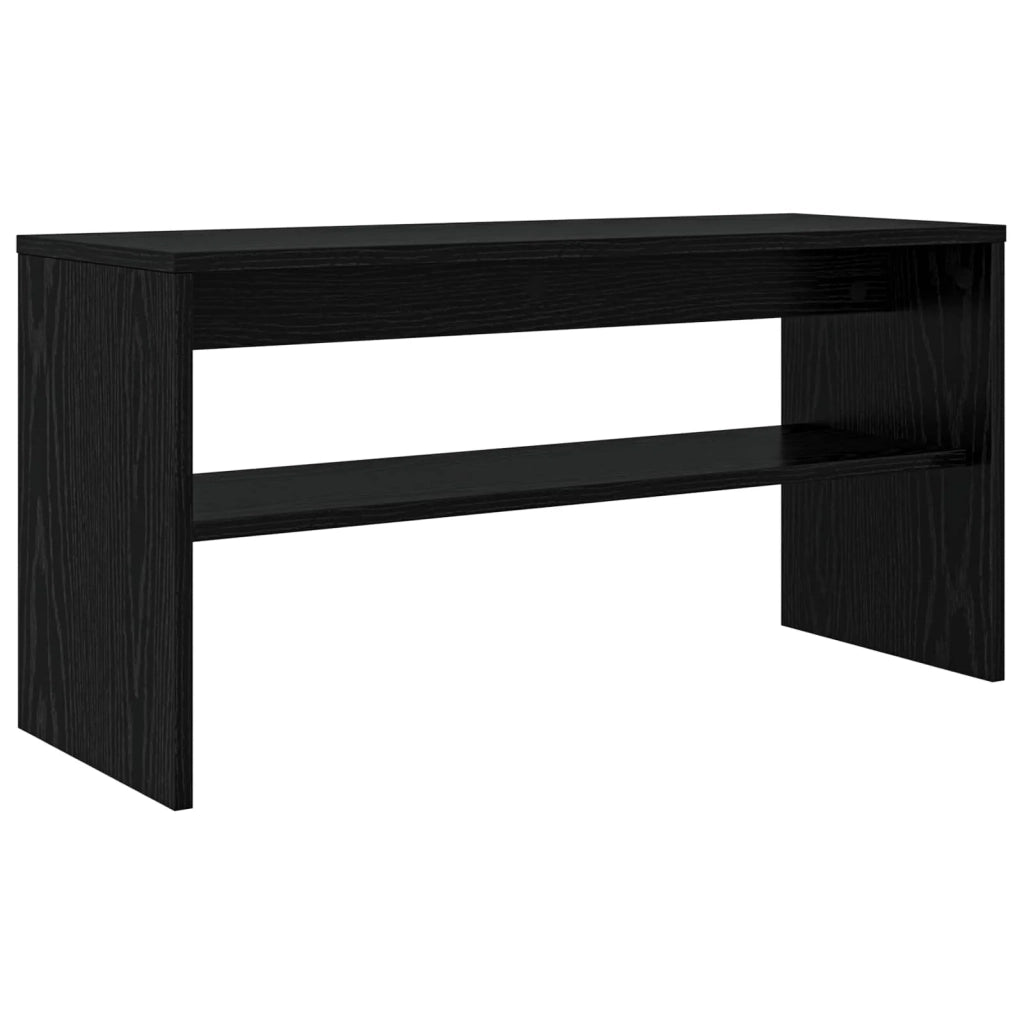 Mobile TV rettangolare moderno 80 x 30 x 40 cm pratico contenitore stile contemporaneo legno di rovere nero ingegnerizzato 02_0058370