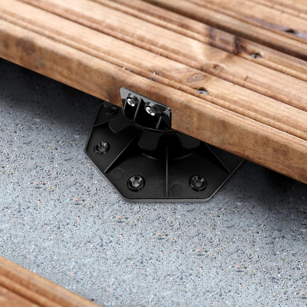 Cuscinetto regolabile in altezza in WPC per terrazze, 30 – 60 mm, autolivellante, per giardino, balcone, piastrelle, 20 pezzi