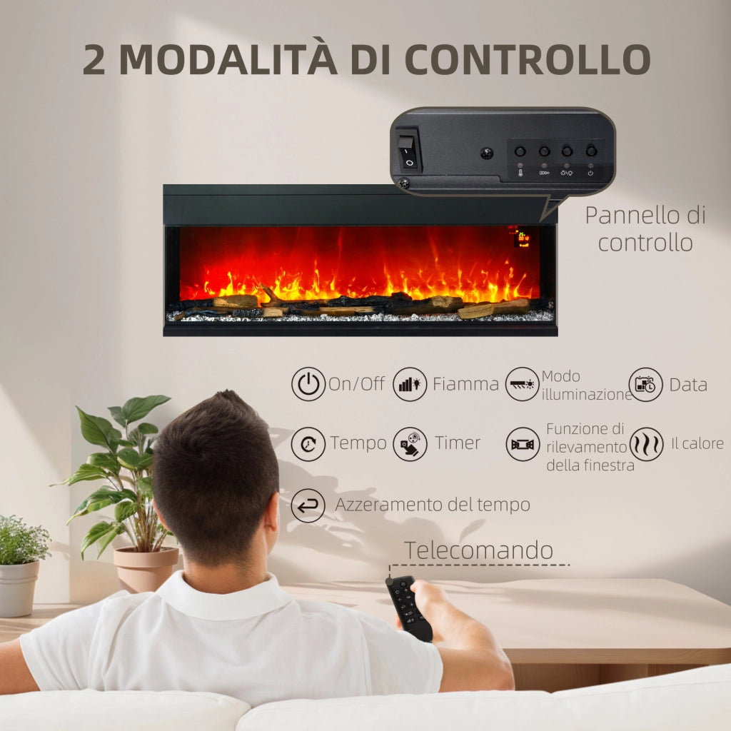 Camino Elettrico da Incasso ¨C zephmum ¨C Nero 1800W