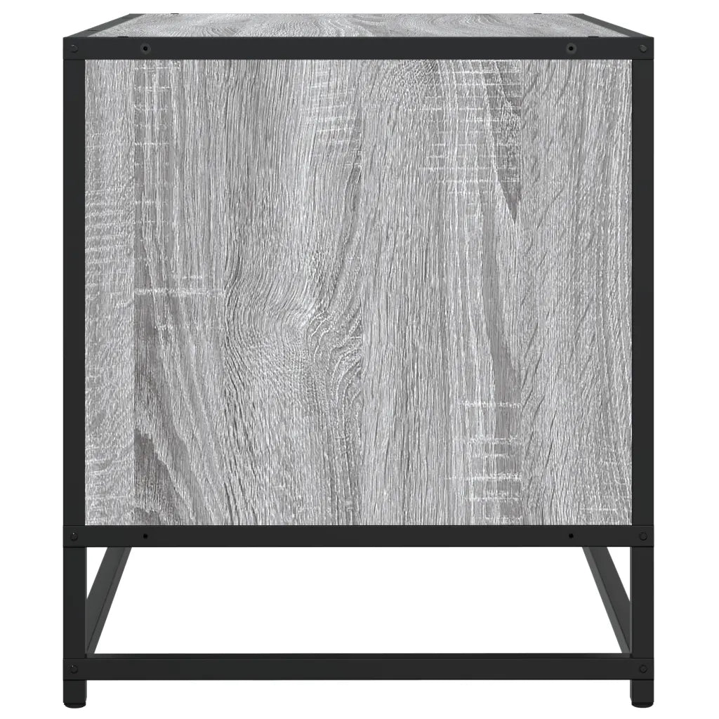 Mobile TV Grigio Sonoma 91x40x46 cm Legno Multistrato e Metallo 848887
