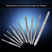Set di Tappi a Dritta 10 Pezzi - M1 a M3.5 - Acciaio a Alta Velocità - Tappo Manuale - Set di Riparazione a Dritta - Duraturo - Resistente al Calore