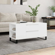 Tavolino da Salotto-Tavolino da soggiorno-Tavolo Bianco 102x44,5x50 cm in Legno Multistrato 270285