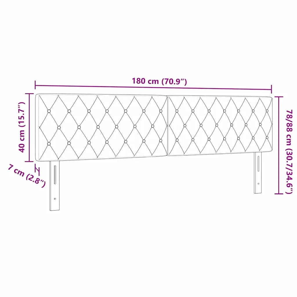 Testiera LED con testiera Grigio chiaro 180 cm Poliestere 3338071