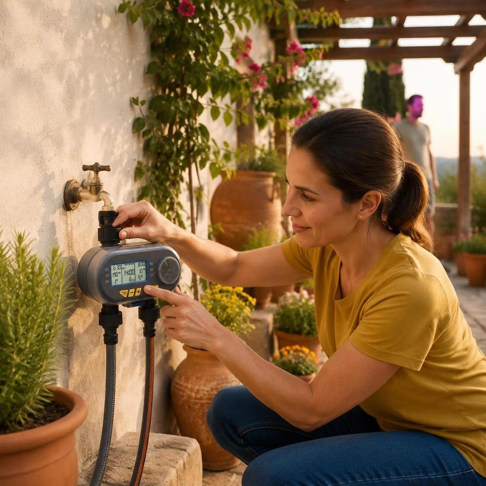 Automatic Digital Irrigation Timer With Dual Outlet