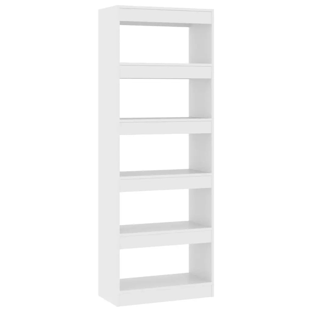 Libreria Divisorio-Scaffale per Libri-Mobile di Stoccaggio Bianco 60x30x166 cm in Truciolato