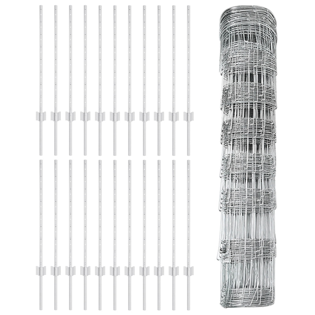 Pali della recinzione  11 pz U-Channel 80 cm in acciaio zincato