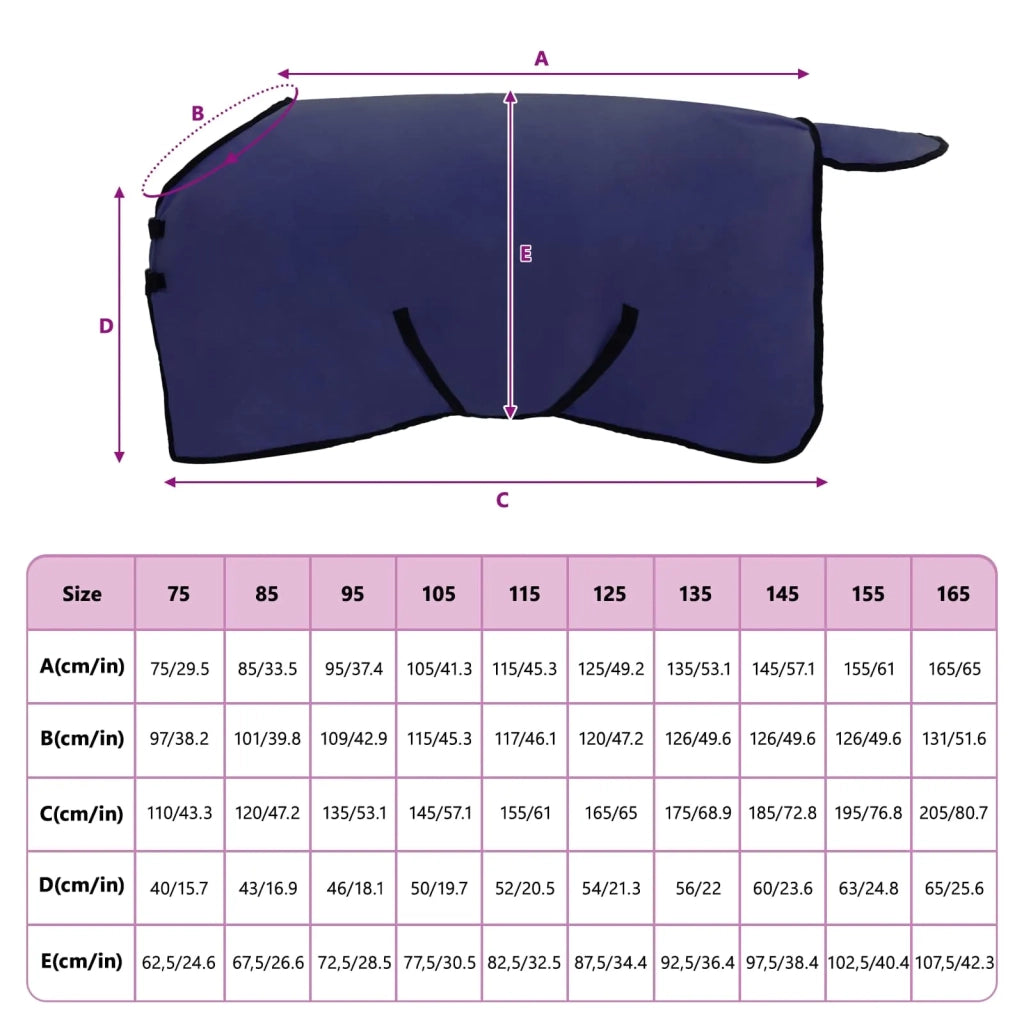 Coperta per Cavalli Blu navy 105 cm Poliestere CFW7443684