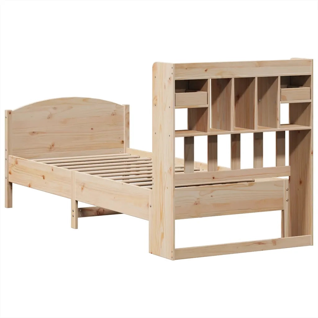 Letto Libreria senza Materasso 100x200 cm in Legno di Pino 3323158