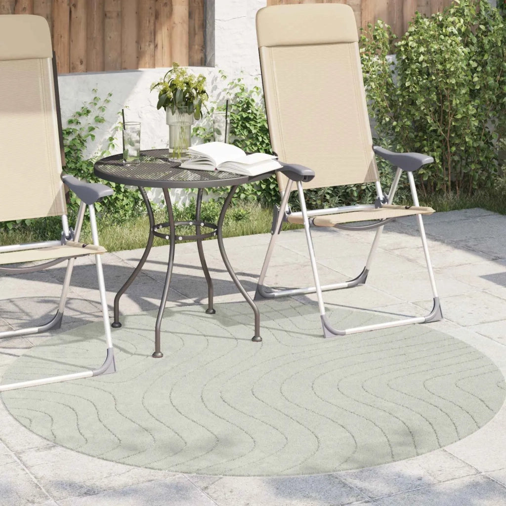 Tappeti per area Rotondo PALMERAS Verde Ø 160 CM Poliestere 42022659