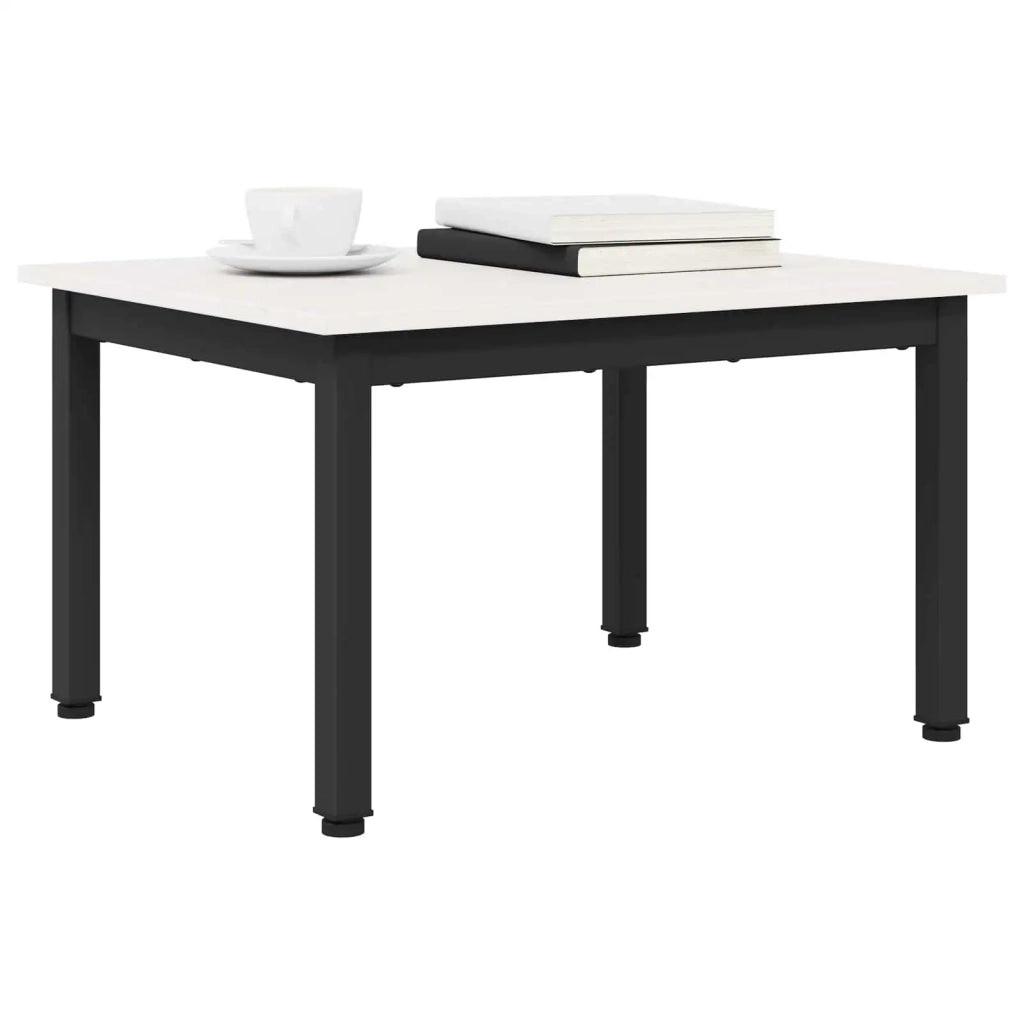 Tavolino da salotto Bianco 60 x 50 x 36 cm Pino massello 892762