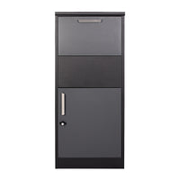 Cassetta postale per pacchi nera 50x37,5x115cm Portapacchi con serratura