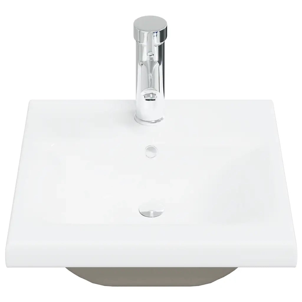 Set Mobili da Bagno 4 pz Grigio Cemento in Legno Multistrato