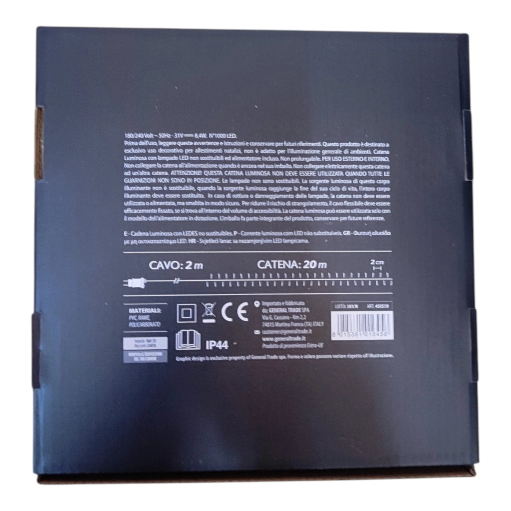 LUCI LED BIANCO CALDO ESTERNO 1000 LED
