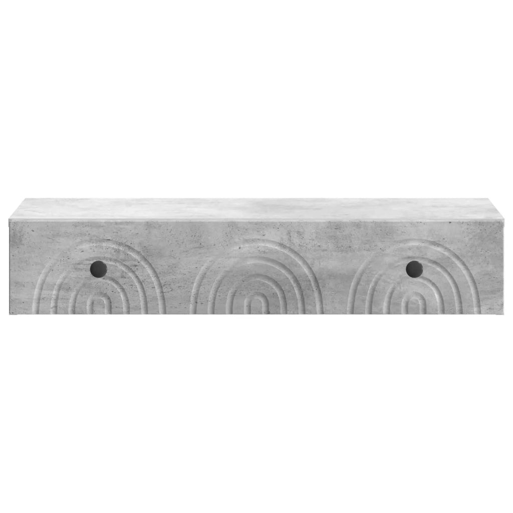 Tavolino da Parete Laterale Grigio Cemento 87,5 x 34,5 x 17 cm 898158