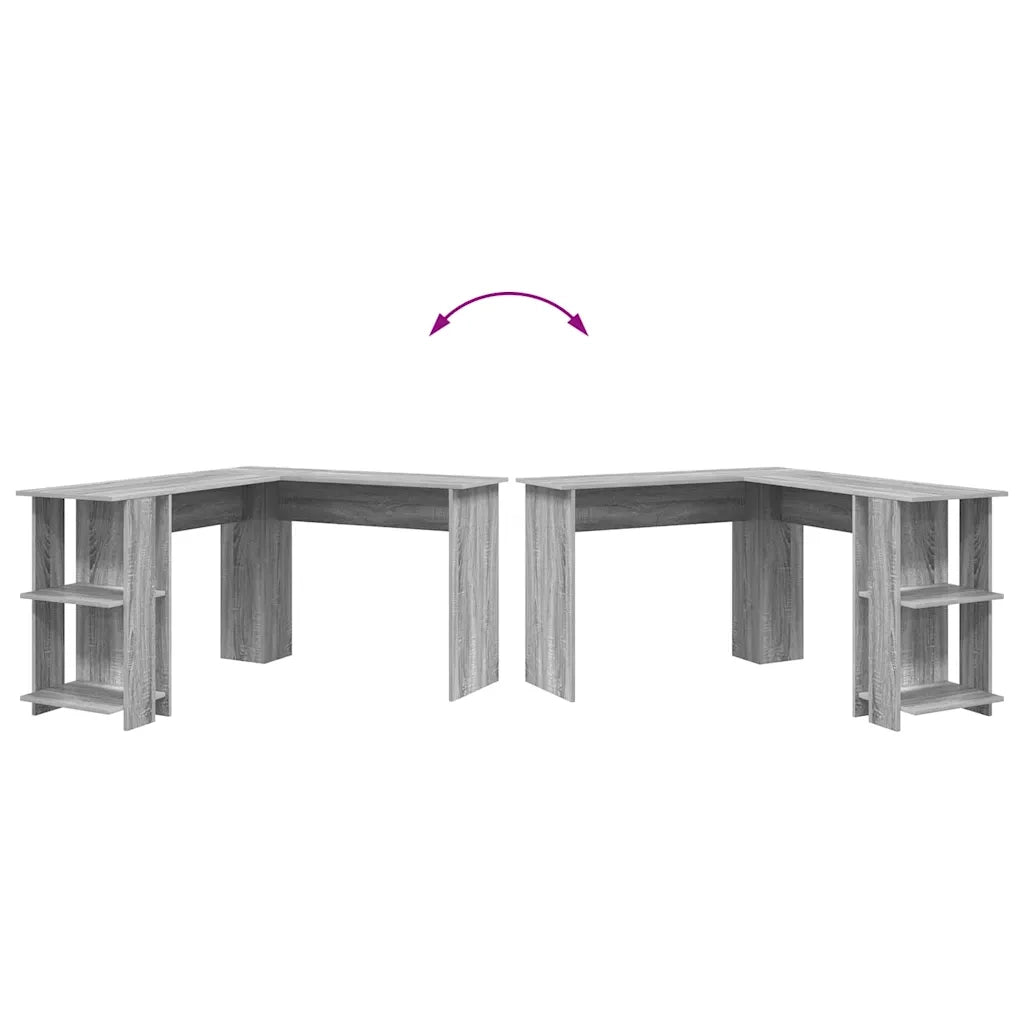 Scrivania ad angolo Grigio Sonoma 140 x 113,5 x 75 cm 869559
