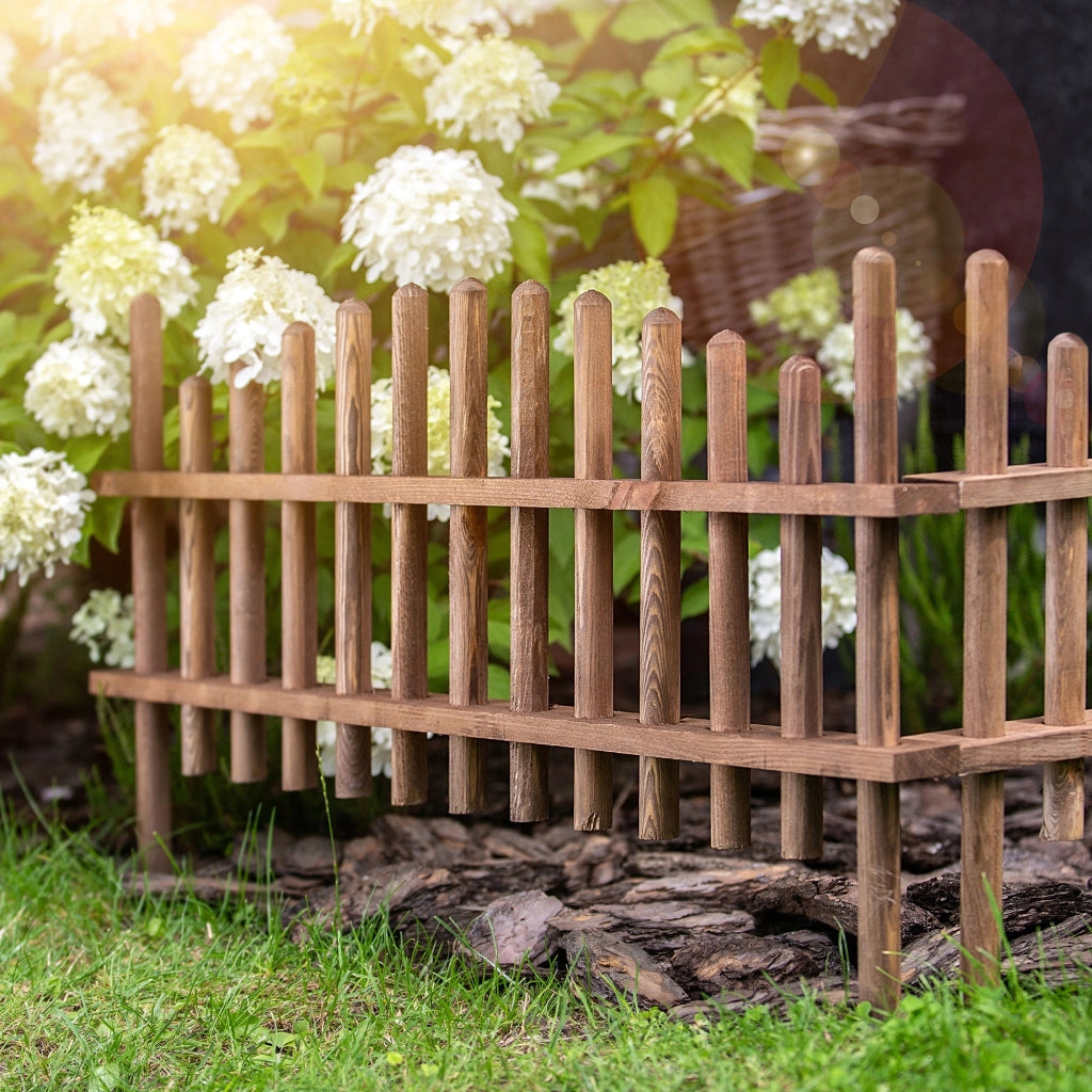 Recinzione da giardino in legno KADAX, bordura per aiuole 85x35 cm, legno di pino