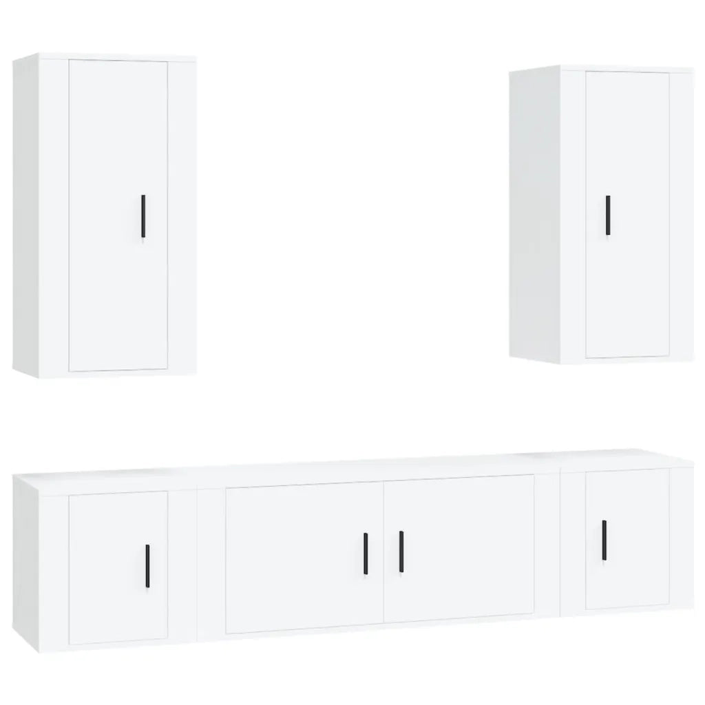 Set di Mobili Porta TV 5 pz Bianco in Legno Multistrato 3188678