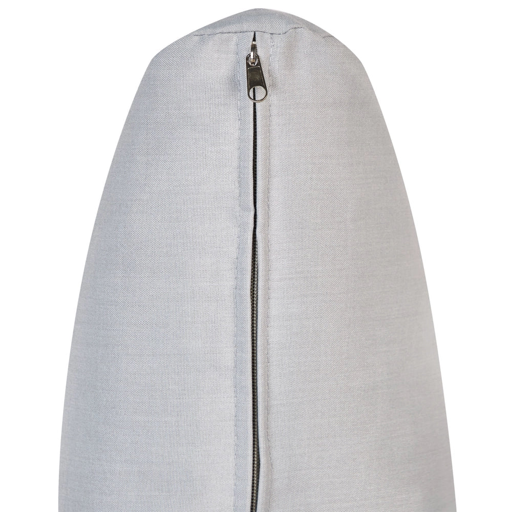 Divano da giardino 3 posti in alluminio con spessi cuscini idrorepellenti in grigio chiaro stile moderno scandinavo