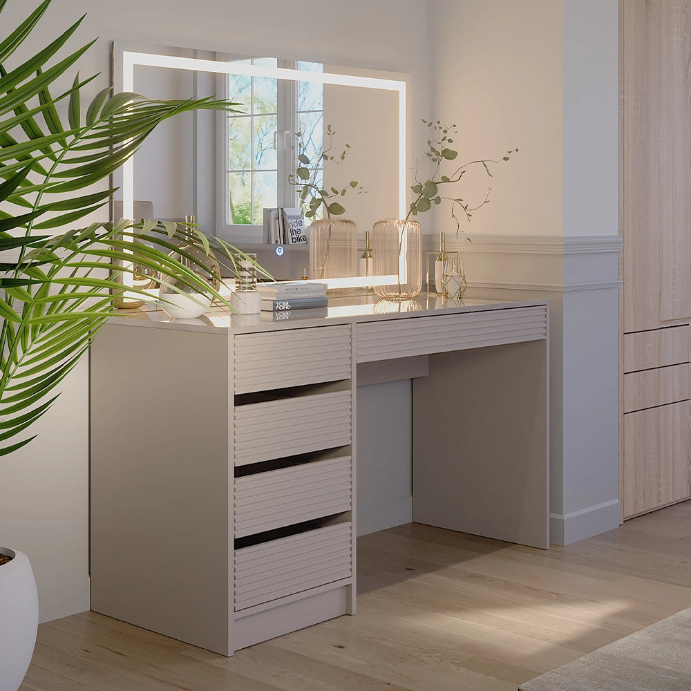 Vicco Tavolo da toilette Cachemire 120 cm con specchio a LED