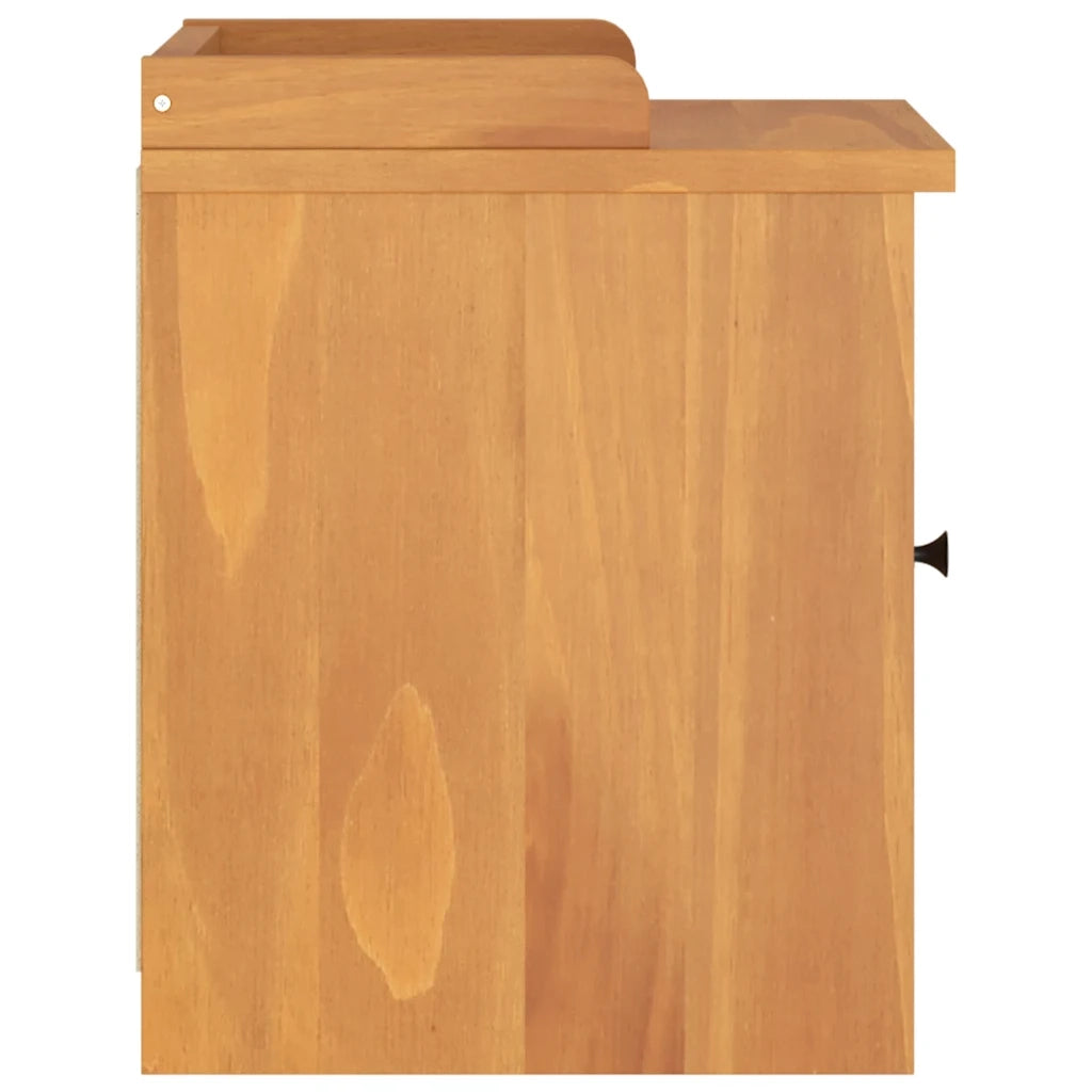 Panca da Corridoio-Sgabello-Panca con Contenitore SANDNES 45x40x50 cm Legno Massello di Pino 324134