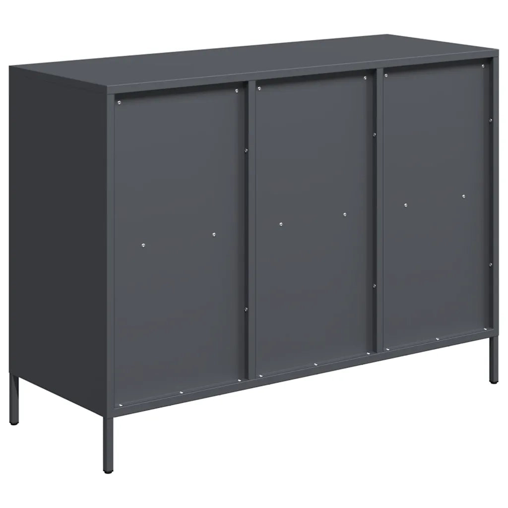 Credenza Antracite 101,5x39x73,5cm in Acciaio Laminato a Freddo 851366