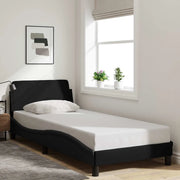 Struttura letto Dover Nera 90x190 cm in Tessuto 373319