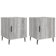 Set di 2 Comodini | Armadio da Notte | Mobiletto da notte Grigio Sonoma 40x40x50 cm in Legno Multistrato