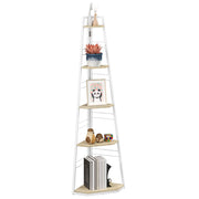 Libreria Angolare 5 Ripiani Pieghevole ¨C zephmum ¨C Legno 80x30x180