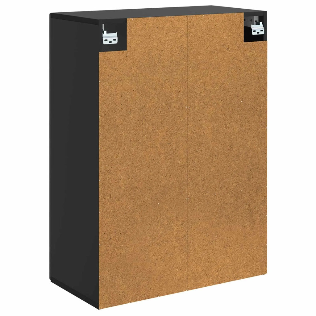Mobiletto a muro Nero 66 x 34,5 x 90 cm Legno ingegnerizzato 897886