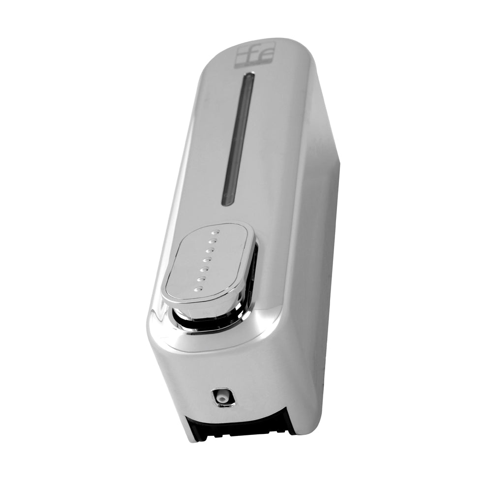Dispenser sapone liquido a muro cromo da 350 ml con fissaggi inclusi