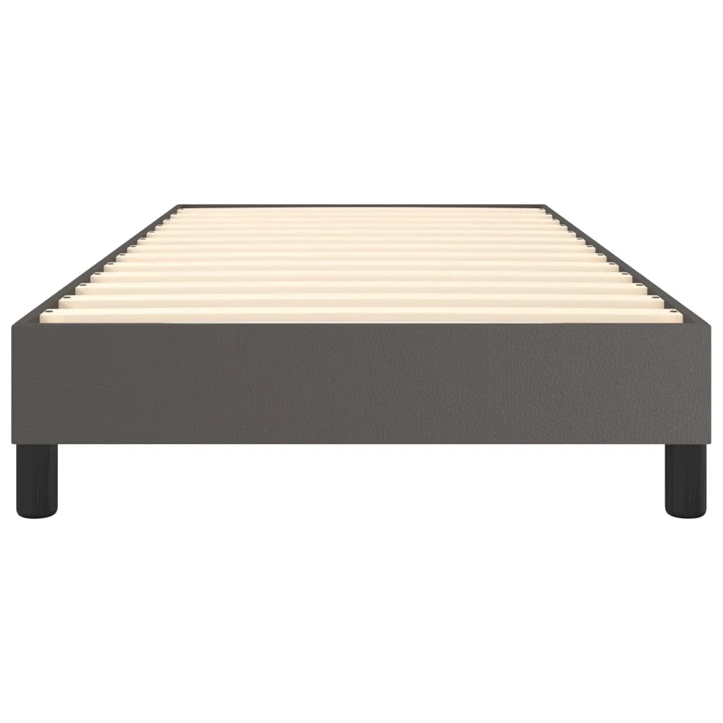Struttura Letto a Rete a Molle-Giroletto Grigio 80x200 cm in Similpelle 886087