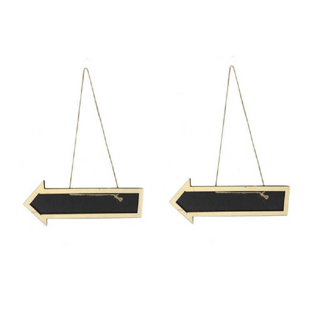 Trade Shop - 2 Pz Lavagna A Freccia Da Appendere Lavagnetta Cartello Targa Direzionale 53930a -