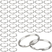 Impostine 100 pezzi - Anelli 20 mm - Doppie Sfere - Metallo Argento - Utile per DIY - Progettazione Sicura