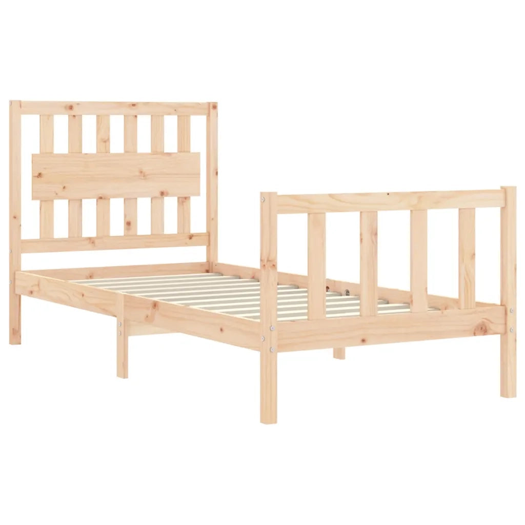 Giroletto senza Materasso-Struttura Letto 90x200 cm in Legno Massello di Pino 783431