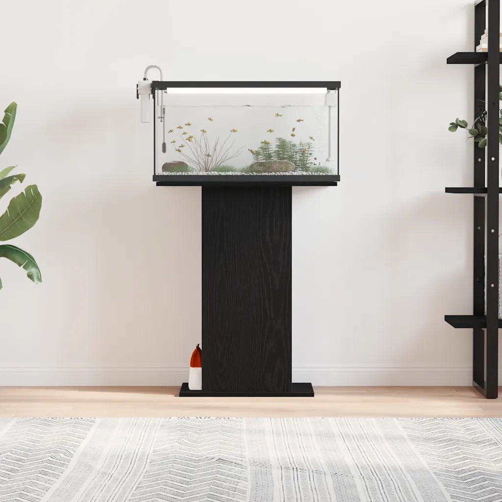 Supporto per Acquario 60,5x36x72,5cm Multistrato Rovere Nero 862157