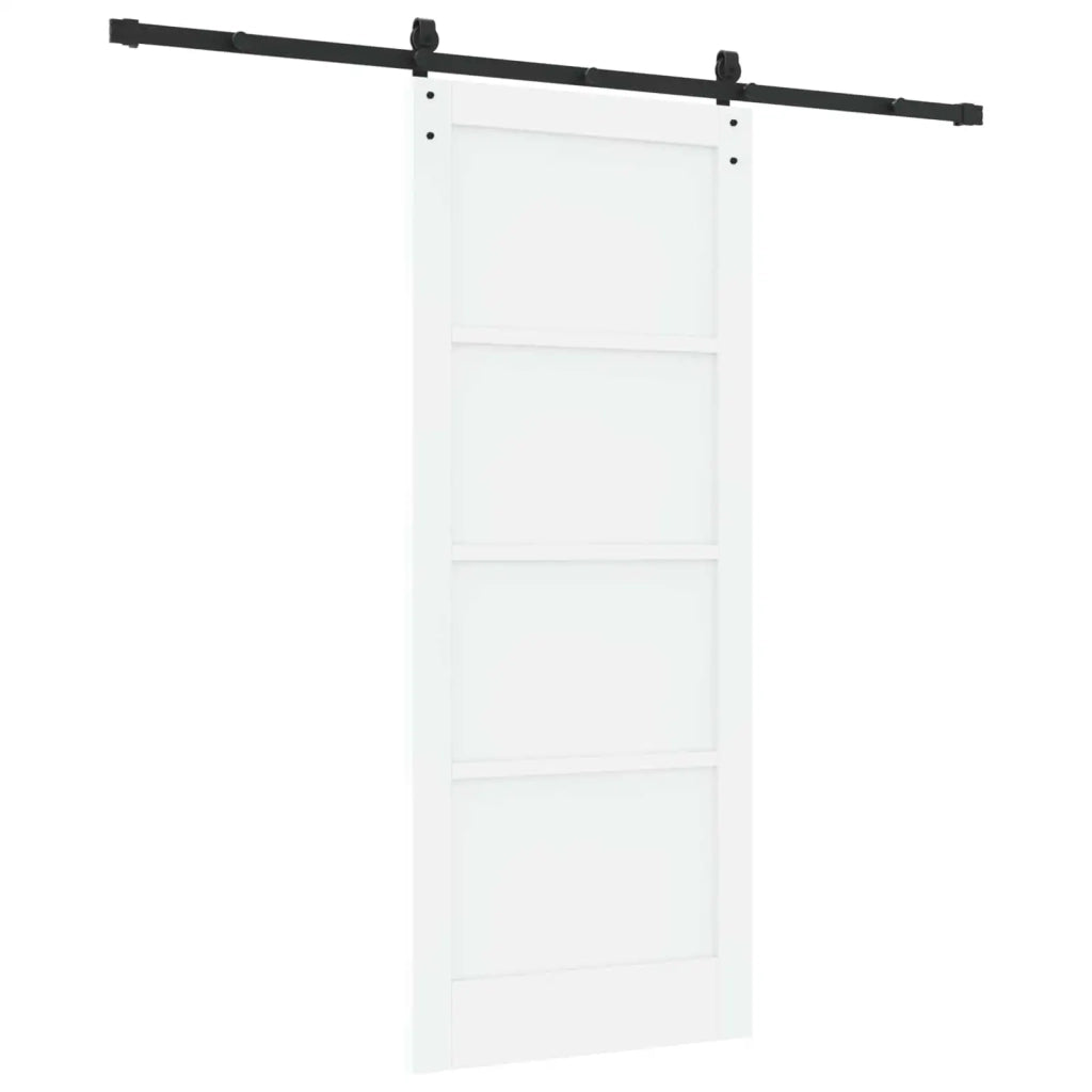 Porta scorrevole Bianco 83 x 202 cm Legno Massello di Pino