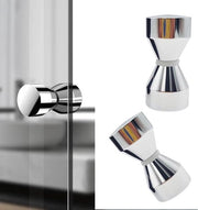 Maniglie per porta doccia - design moderno - acciaio inossidabile - argento-1.