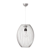 Lampada a sospensione Olivia in metallo argentato