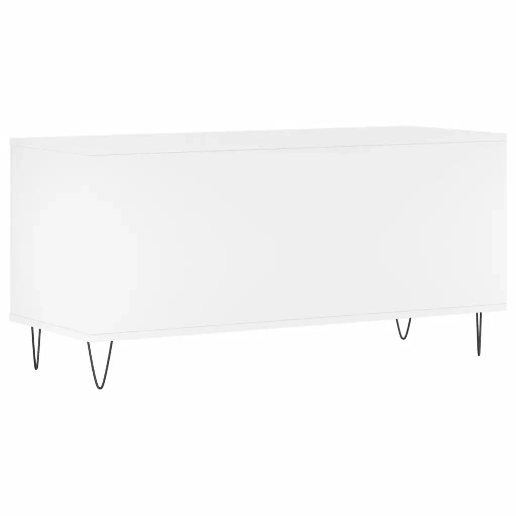 Mobile Porta Dischi Bianco 100x38x48 cm in Legno Multistrato 831748