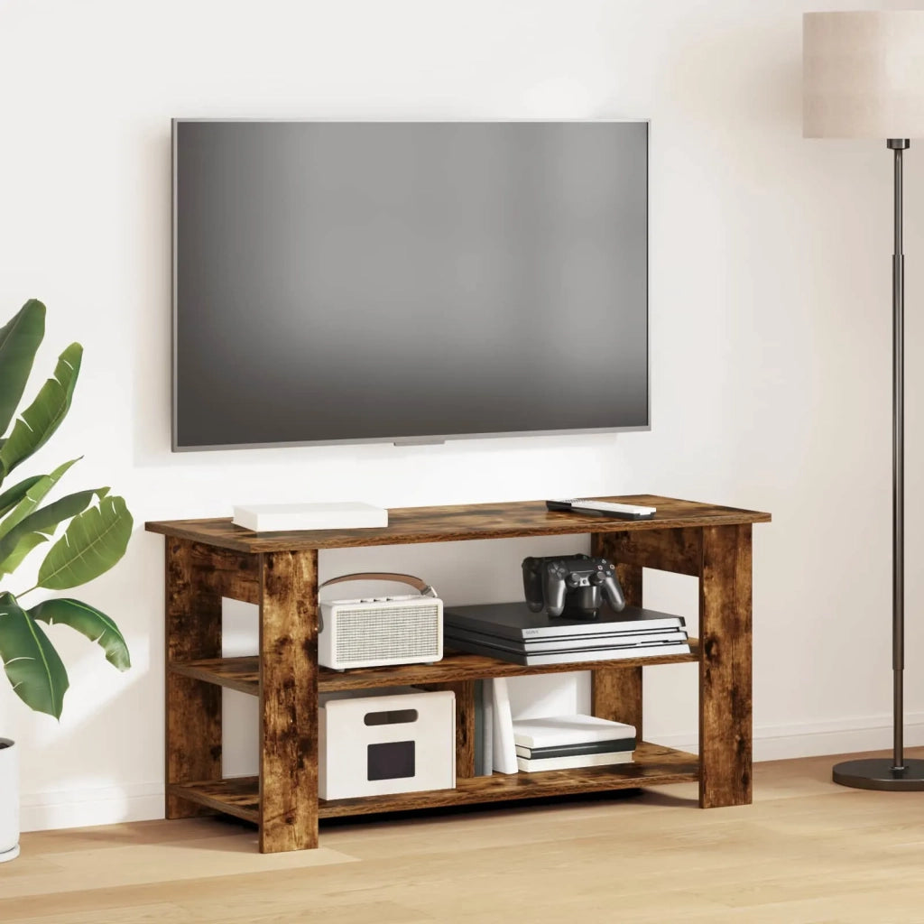 Supporto TV-Credenza per TV-Mobile TV Rovere fum¨¦ 100 x 40 x 50 cm