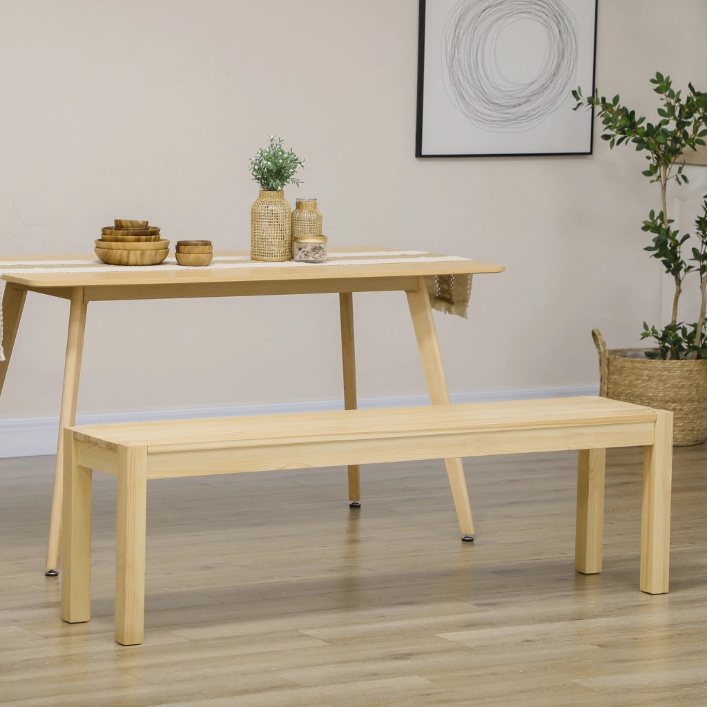 Sedia da pranzo a 3 posti ¨C zephmum ¨C Legno massello di pino, colore naturale