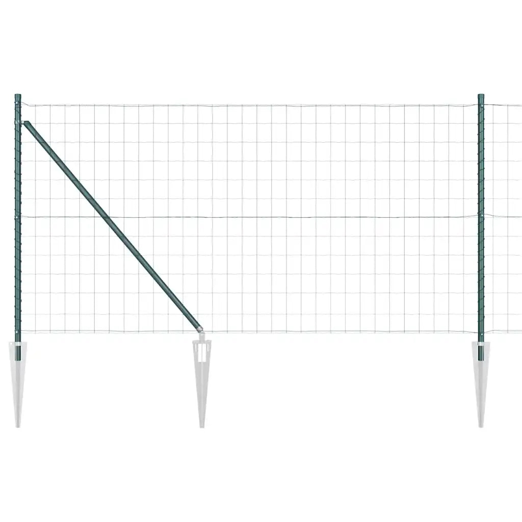 Recinzione con Posto Verde 1 x 25 m Acciaio e PVC
