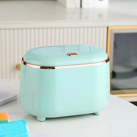 Contenitore di rifiuti creativo con coperchio - cestino pratico - 50 sacchi di carta - verde