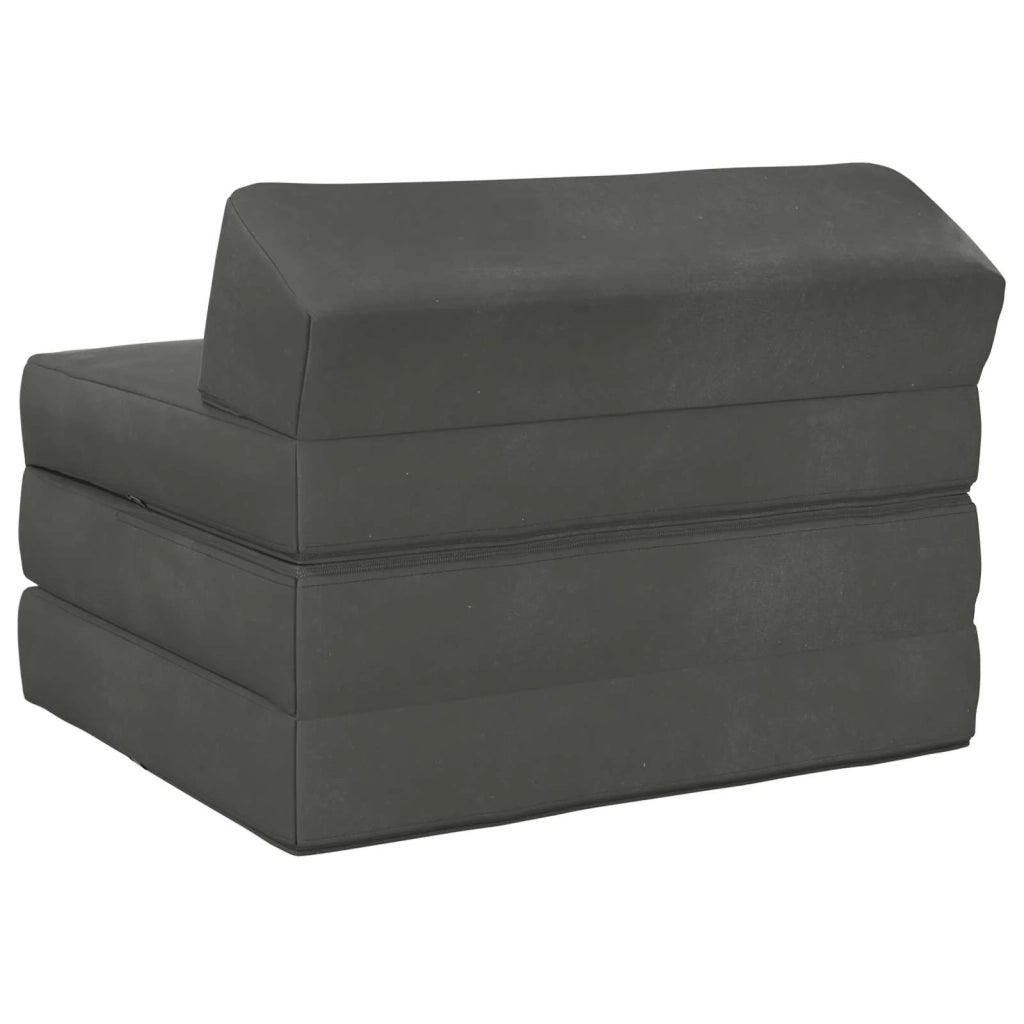 Divano Letto Pieghevole Grigio Scuro 200 x 70 x 10 cm Velluto