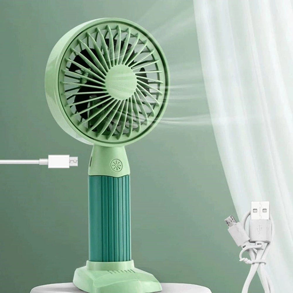 Trade Shop - Mini Ventilatore Usb 3 Velocità Regolabile Portatile Piccola Tascabile Viaggi Ufficio -
