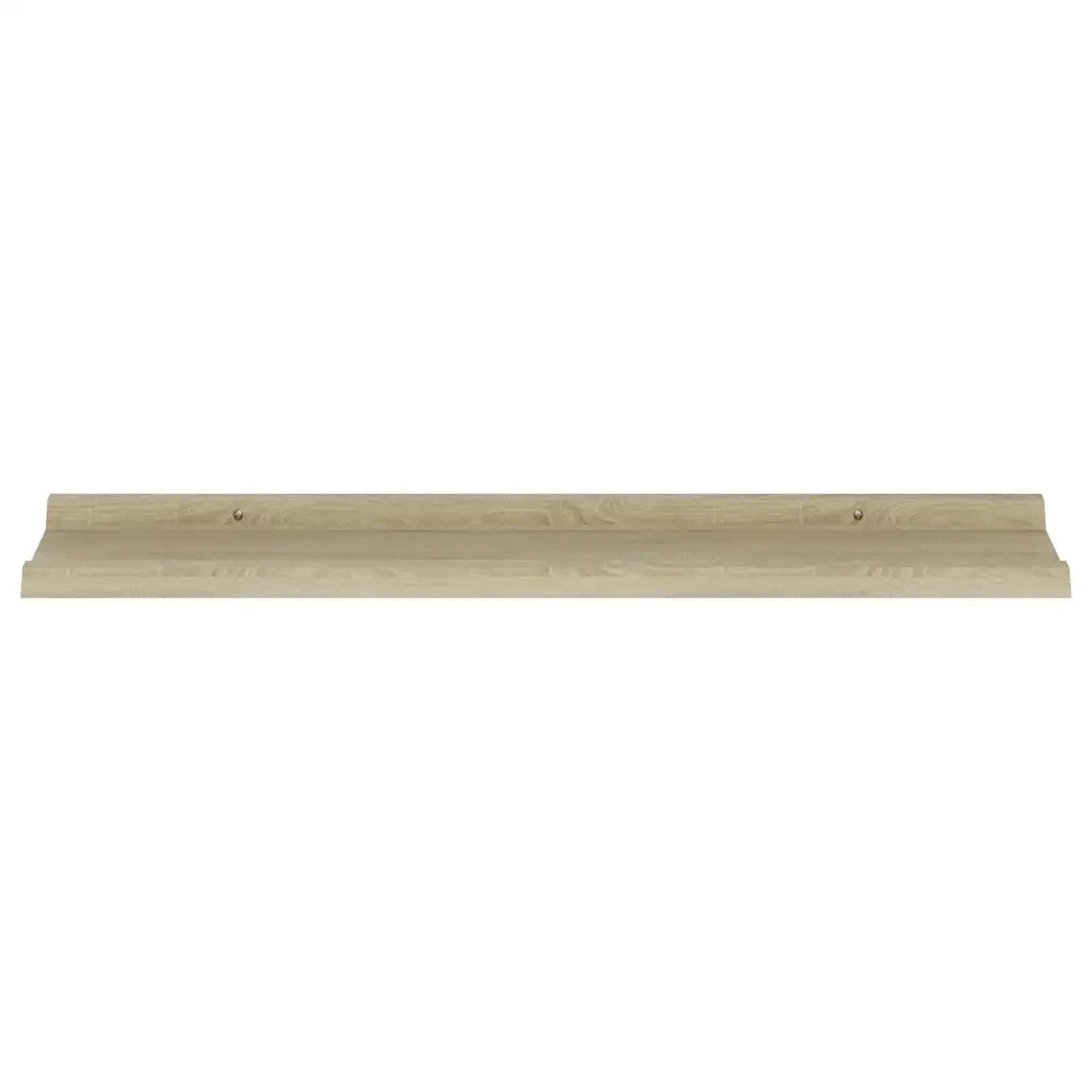 Mensole da parete 2 pz in rovere Sonoma 80x9x3 cm 326681